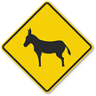 Donkey Crossing Symbol Sign