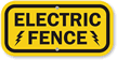 Electric Fence High Voltage Sign