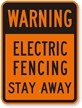 Electric Fencing Stay Away Sign
