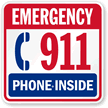 Emergency 911 Phone Inside Sign