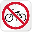 No Bicycle Symbol Sign