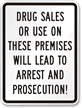 Drug Sales Arrest Prosecution Sign
