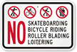 No Skateboarding & No Rollerblading Sign (with Graphic)