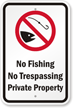 No Fishing No Trespassing Private Property Sign