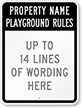 Playground Rules Sign