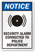 Security Alarm Connected to Police Department