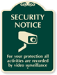 Video Surveillance Security Sign