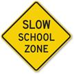 Slow School Zone Sign