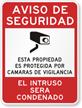 Spanish Video Surveillance Sign