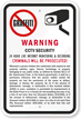 Warning CCTV Security Sign (With Graphic) 