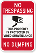 Property Is Protected By Video Surveillance Graphic Sign