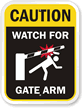 Watch for Gate Arm Caution Sign