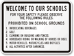 Schools Safety Rules Sign