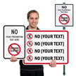 Add Text Here and Choose Clipart Custom Prohibition Sign