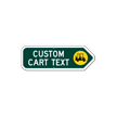 Add Your Custom Cart Text Right Arrow Sign