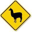 Alpaca Crossing Sign