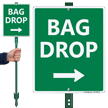 Directional Bag Drop Sign & Stake Kit