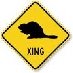 Beaver Xing Road Sign