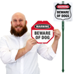 Beware Of Dog Yard Warning Sign