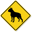 Boston Terrier Symbol Guard Dog Sign