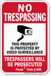 California Trespassers Will Be Prosecuted Sign