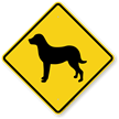 Chessie Dog Symbol Crossing Sign