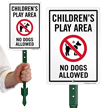 Children Play Area No Dogs Allowed Sign Kit For Yard