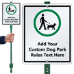 Custom Dog Park Rules Sign