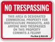 Customizable Florida No Trespassing Sign
