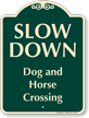 Dog And Horse Crossing Signature Sign