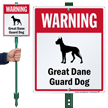 Warning Great Dane Guard Dog LawnBoss™ Signs