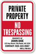 Hawaii Custom Private Property No Trespassing Sign