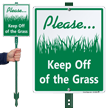Keep Off Of The Grass Lawnboss Sign Kit