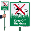 Keep Off Grass LawnBoss® Sign & Stake Kit