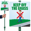 Keep Off Grass Sign