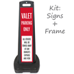 LotBoss "Valet Parking Only, All Others Will Be Towed Away At Car Owner's Expense and Risk" Portable Kit