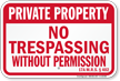 Maine Private Property Sign