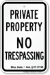 Mississippi No Trespassing Sign