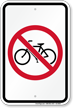 No Bicycle Symbol Sign