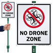 No Drone Zone LawnBoss Sign