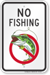 No Fishing (with graphic) Sign