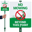 No Mowing Sign