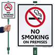 No Smoking On Premises Sign