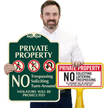 No Soliciting Loitering Trespassing Private Property Sign