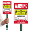 No Trespassing No Soliciting LawnPuppy Sign and Stake Kit