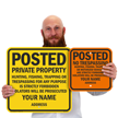 No Trespassing Strictly Forbidden Custom Posted Sign