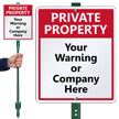 Custom Private Property Lawnboss™ Sign & Stake Kit