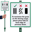 Place Ball On Back Edge Golf Course LawnBoss Sign