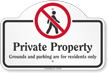 Private Property Parking Dome Top Sign