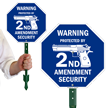 Protected By 2nd Amendment Security Sign and Stake Kit